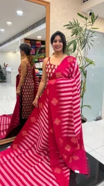 Rani pink Soft silk Saree KSS74A