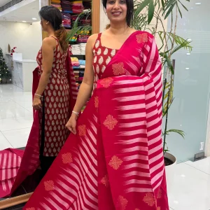 Rani pink Soft silk Saree KSS74A