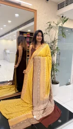 Banarasi Georgette Yellow MWG88