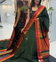 Maheshwari Silk Green :BM-242J