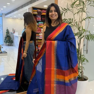 Maheshwari Silk Royal Blue :AJM-D242