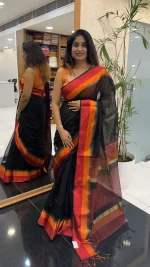 Maheswari Silk Black :BM242J