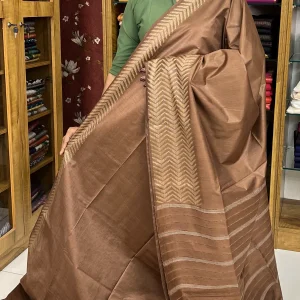 Semi Tussar Saree Brown: SWK53J
