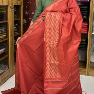 Semi Tussar Saree Reddish Maroon: SWK53J