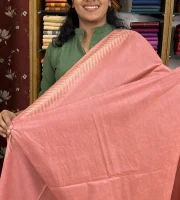 Semi Tussar peach blouse