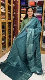 Semi Tussar Saree Green: SWK53J