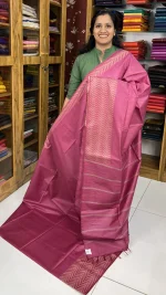 Semi Tussar Saree Magenta: SWK-53J