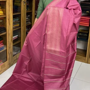 Semi Tussar Saree Magenta: SWK-53J