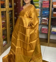 Semi Silk Mehendi Green pallu