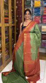 Semi Tussar Green and Red:SBM57