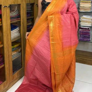 Semi Tussar Pink and orange:SBM57