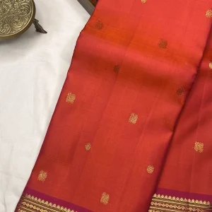 Kanchipuram Pure Silk Pinkish Peach : SVSA-195J