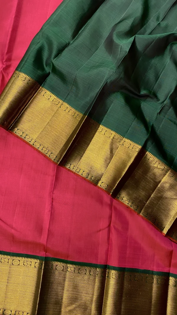 Majantha Kanchipuram Pure Silk Rani Pink – Markanda Weaves