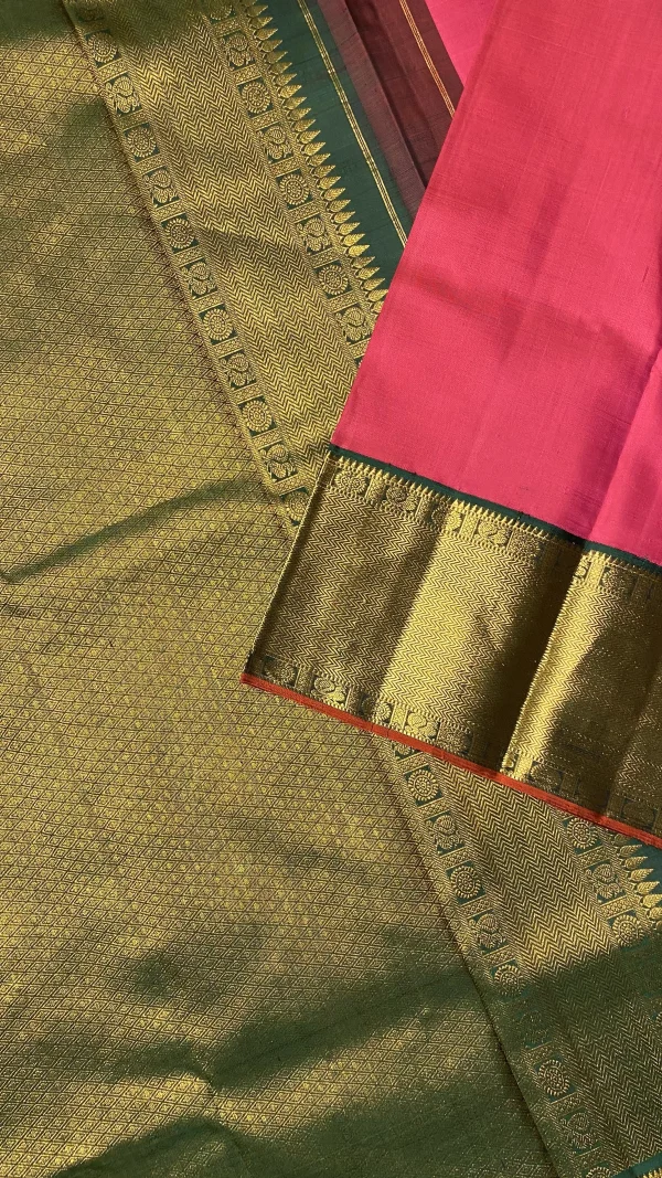 Majantha Kanchipuram Pure Silk Rani Pink – Markanda Weaves