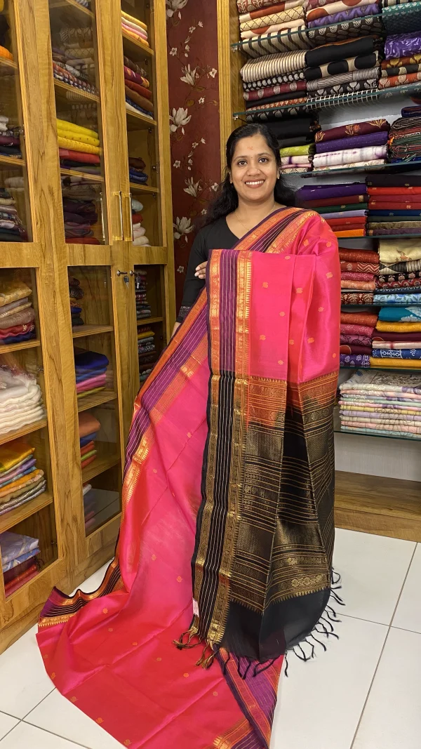 Cotton Silk Rani Pink-RMMC-150M – Markanda Weaves