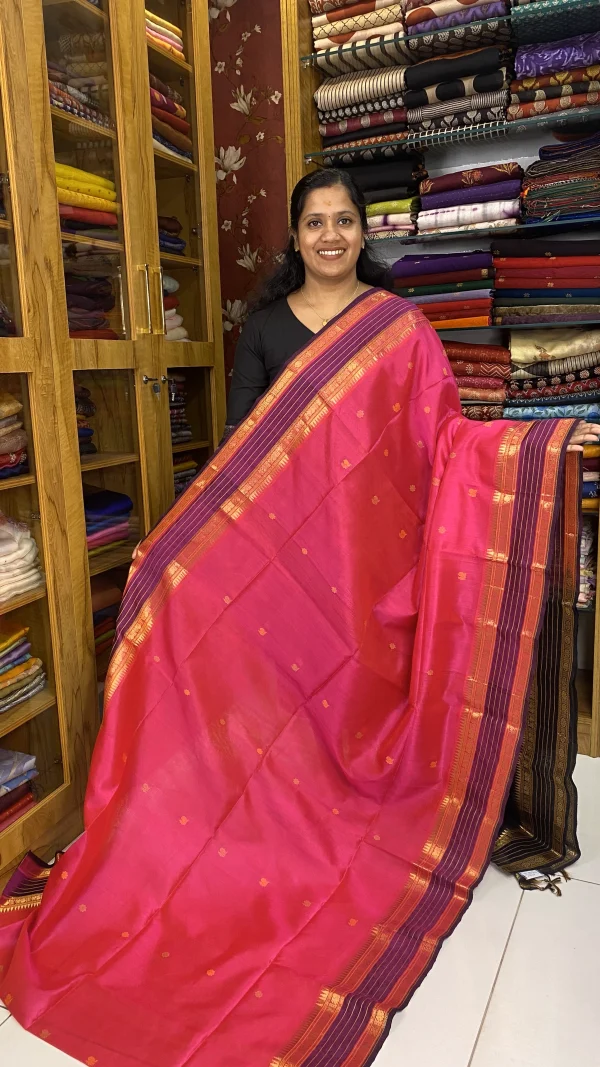 Cotton Silk Rani Pink-RMMC-150M – Markanda Weaves