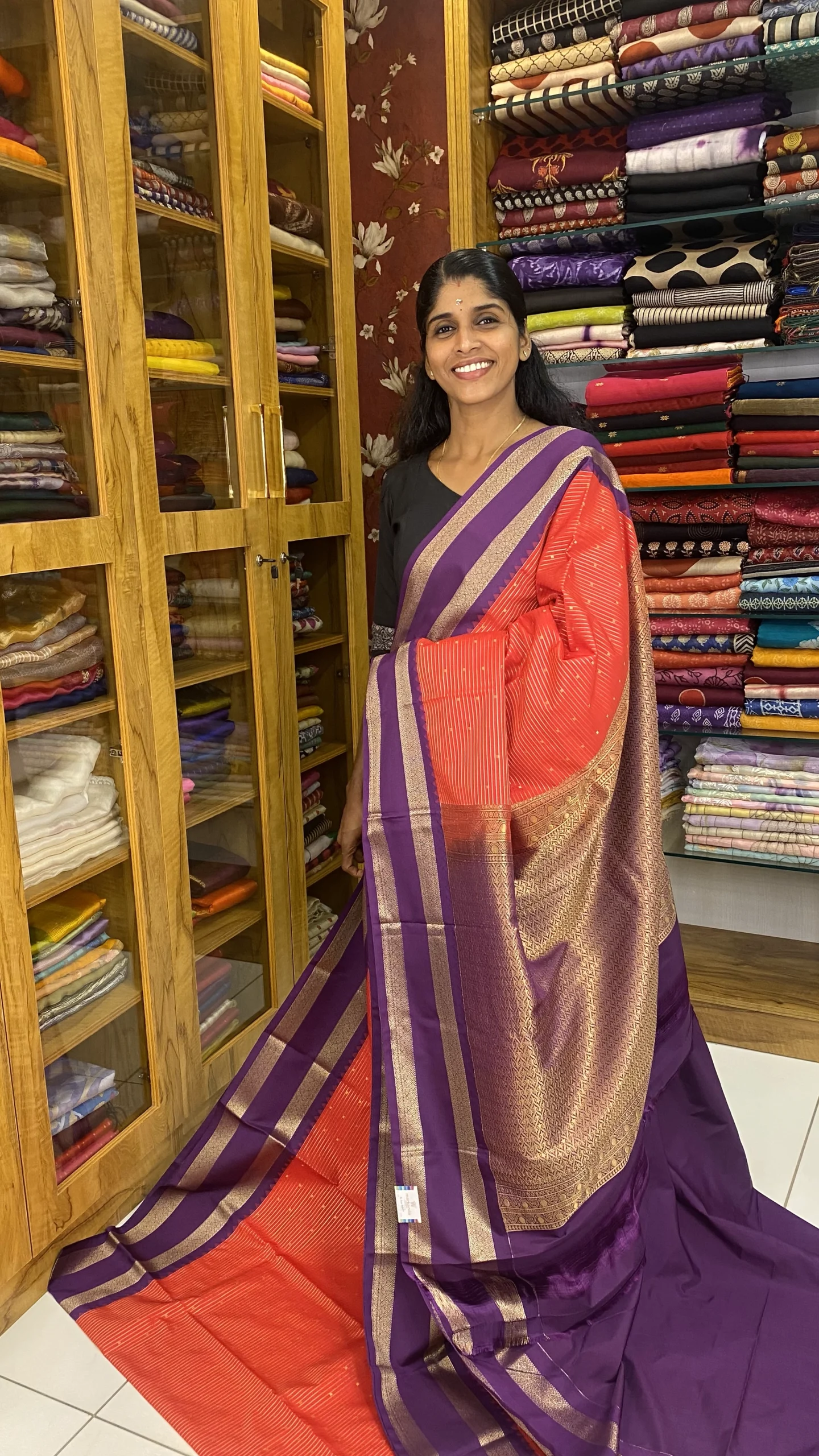 oragish red1 Semi Silk Red KVK027F