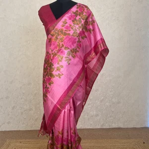 Tussar Silk Pink PRI041AU